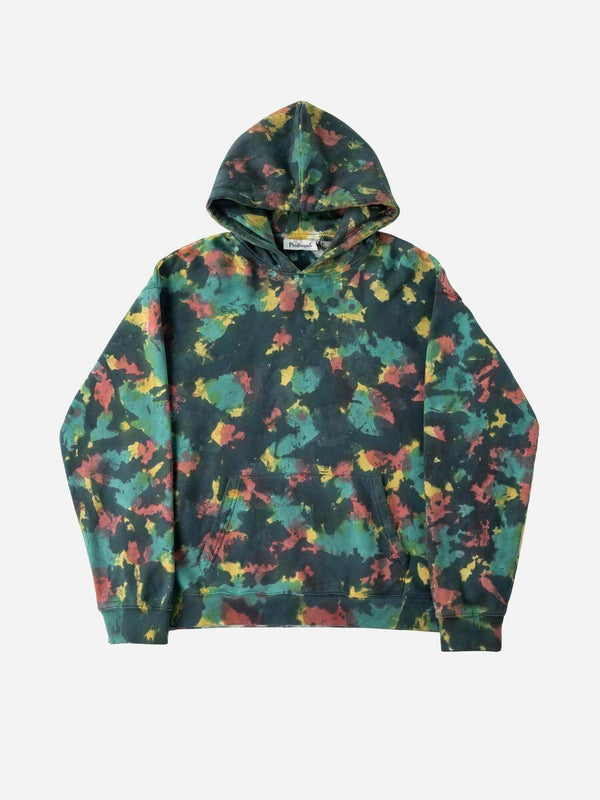 Mixed Dye Ink Splatter Hoodie (Vintage Forrest)